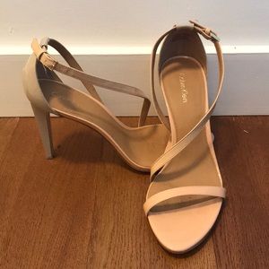 Calvin Klein grey and pink pumps.